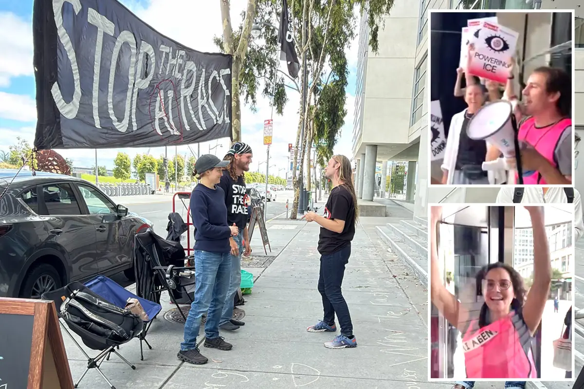 Demonstrators invade OpenAI’s office dressed in costumes and carrying balloons