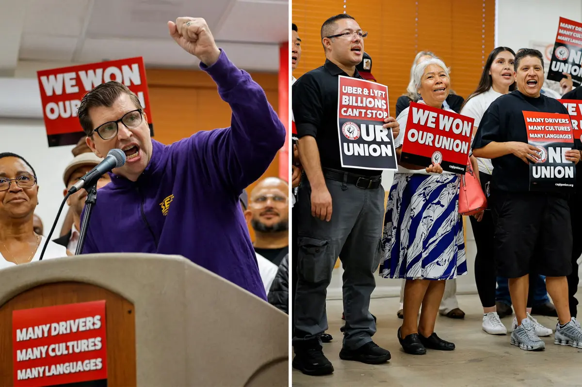 Drivers for Uber and Lyft in California are nearing the establishment of the largest rideshare union globally.