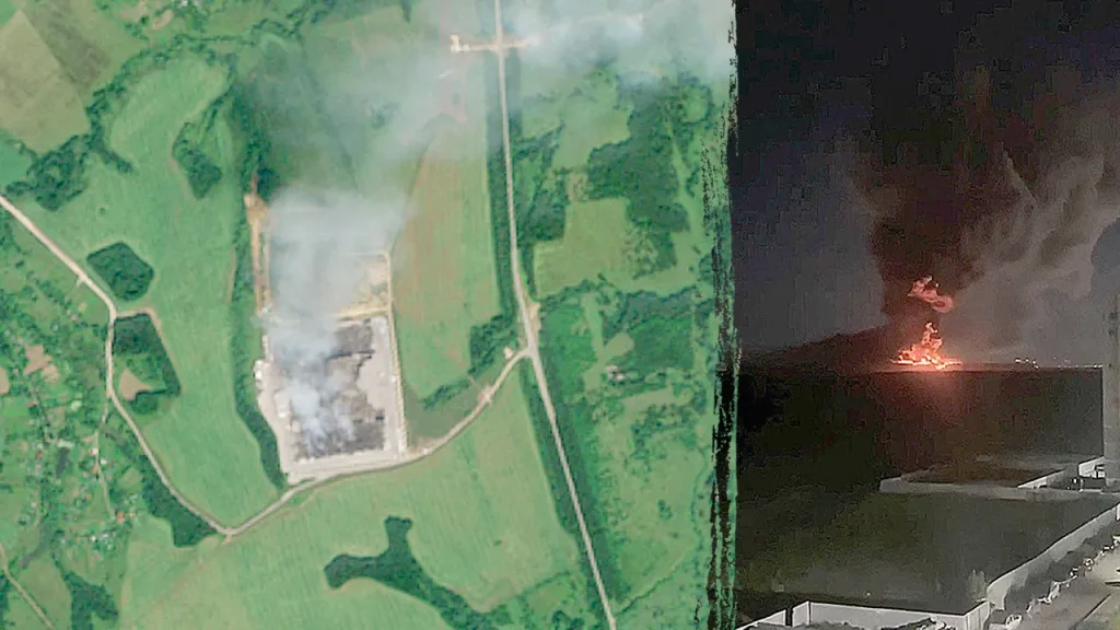 Drone attacks from Ukraine ignite blaze at a Wildberries warehouse in Russia