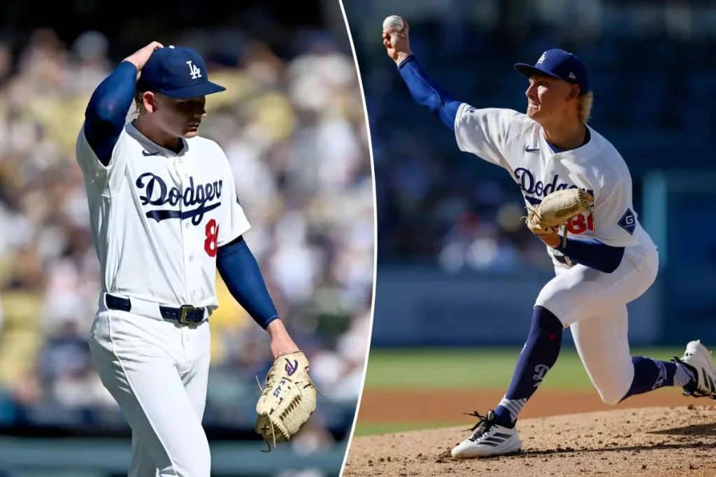 Emmet Sheehan is promoted by the Dodgers to join the bullpen.