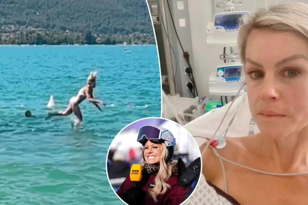 Ex-Olympian Cemmy Alcott experiences a collapsed lung after a failed front flip