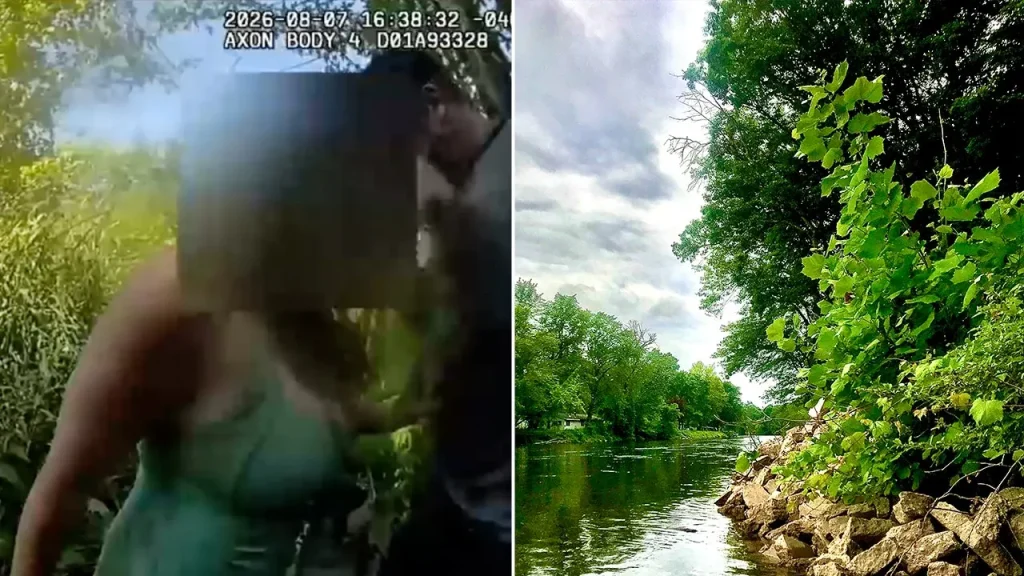 Footage captures Michigan K-9 team saving family stranded on Muskegon River