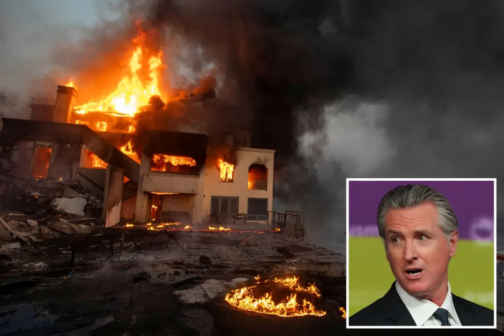 Gavin Newsom's wildfire strategy encounters backlash over concerns that it will raise insurance costs throughout California.