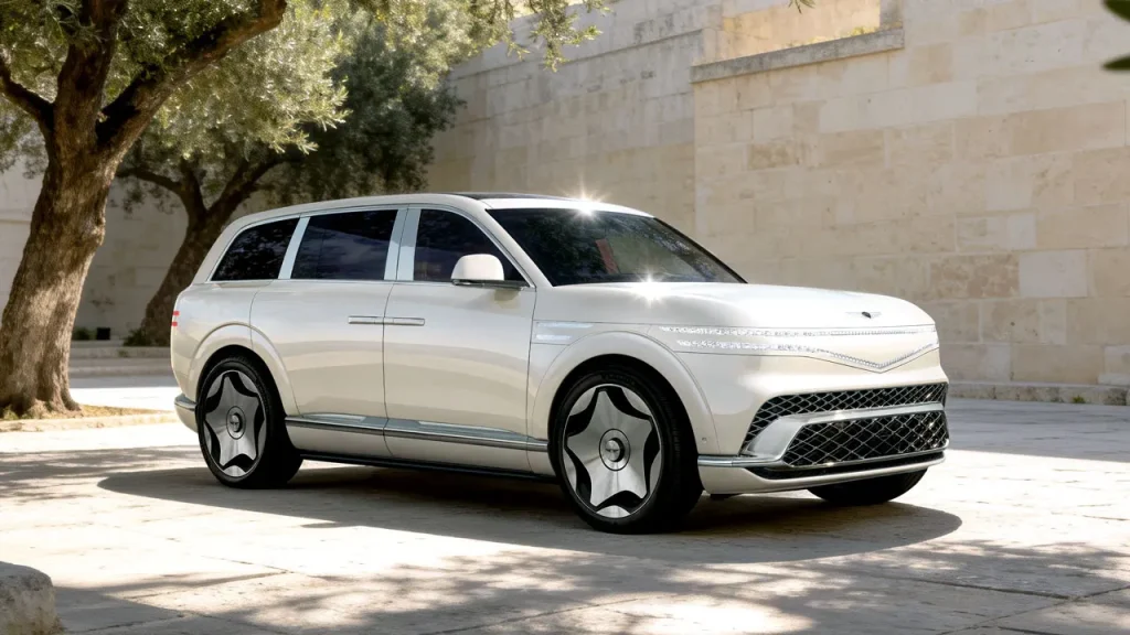 Genesis introduces its new top-of-the-line luxury electric vehicle.