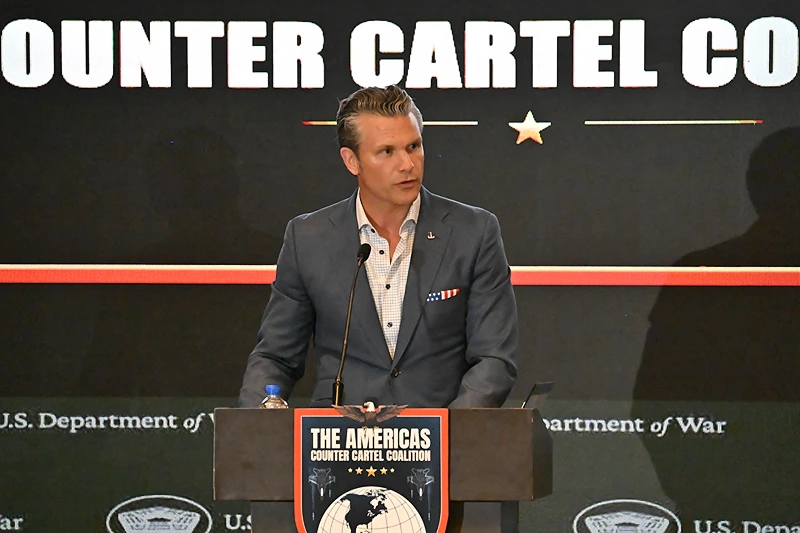 Hegseth visits Panama, refers to narcoterrorists and traffickers as &lsquo;the ISIS and al-Qaeda of the Western Hemisphere&rsquo; at a conference.