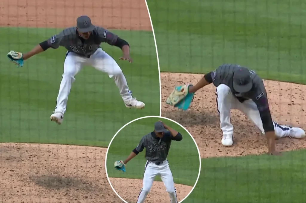 Jefry Yan breaks into a funny strikeout dance too soon during a memorable Mets moment