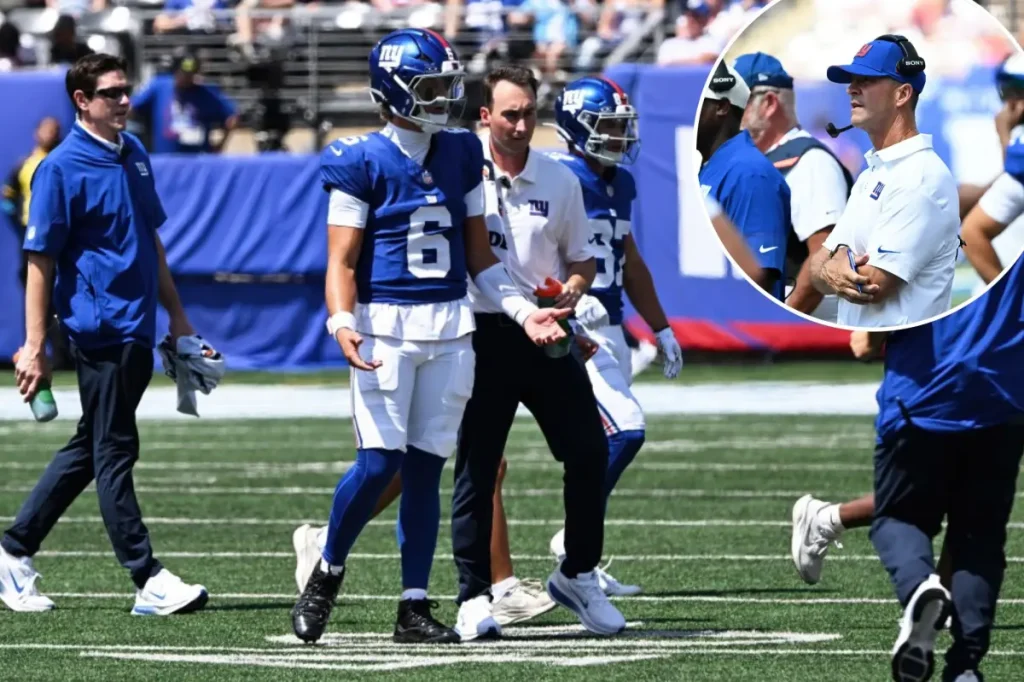 John Harbaugh believes past experiences influenced Jaxson Dart's recent trip to the medical tent