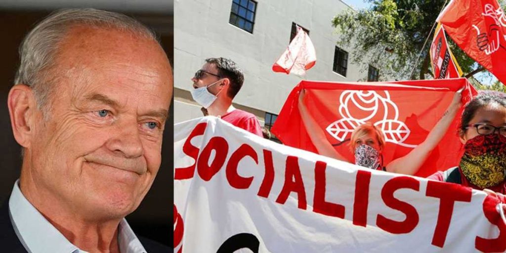 Kelsey Grammer reflects on his difficult history and cautions against socialists influencing the Democratic Party.