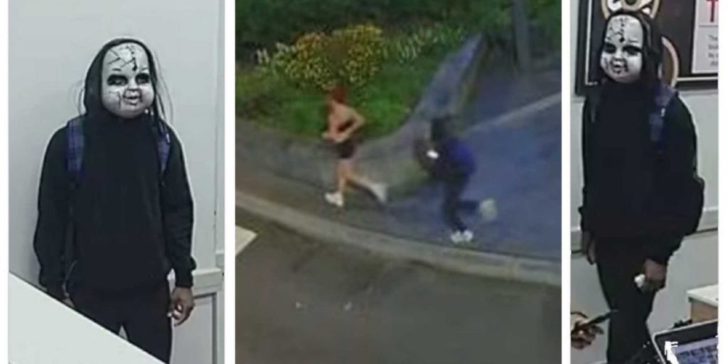 Man in unsettling mask frightens strangers in Philly until one woman stands up to him