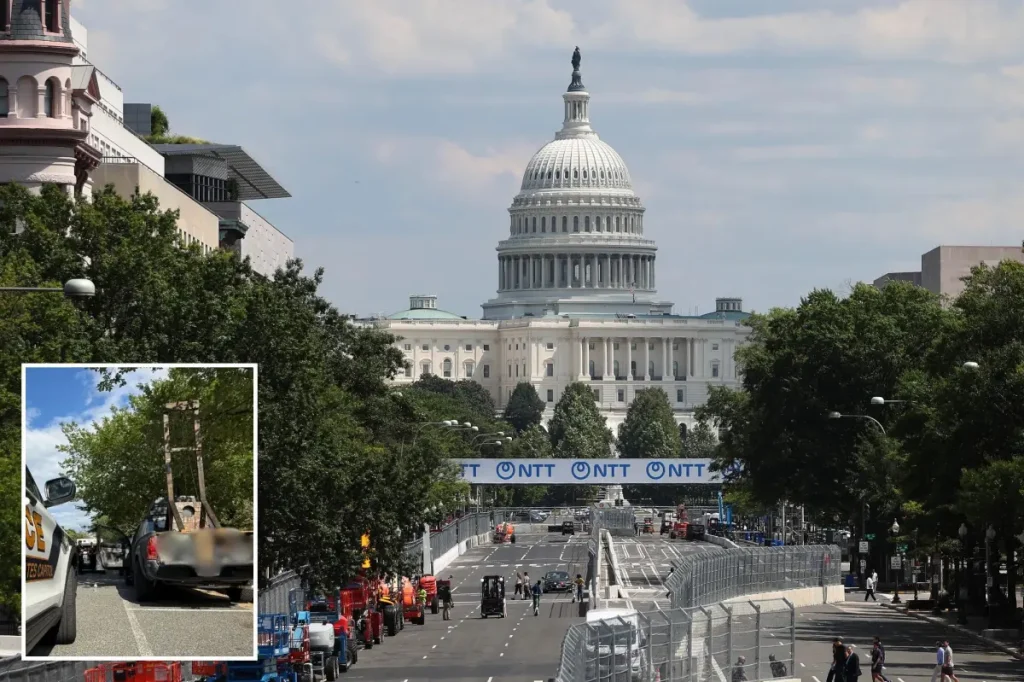 Man taken into custody near Capitol with guillotine in truck, police report
