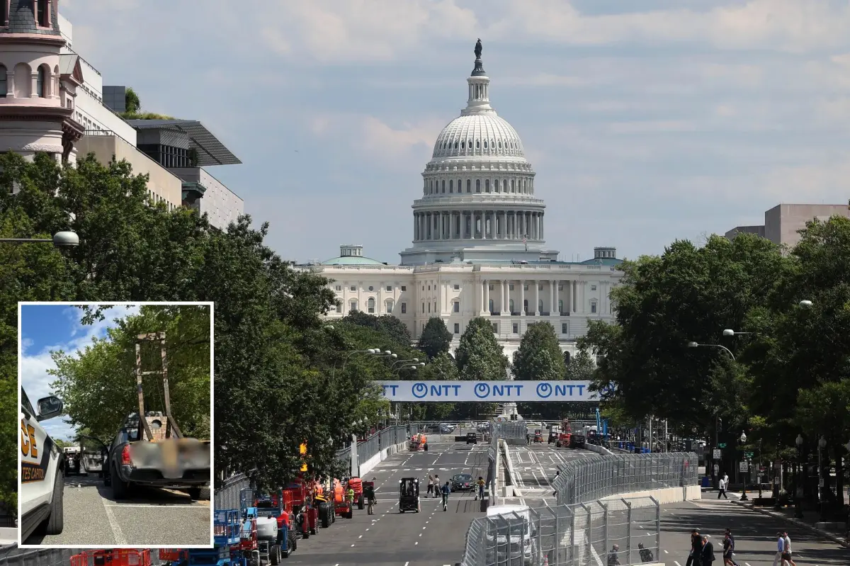 Man taken into custody near Capitol with guillotine in truck, police report