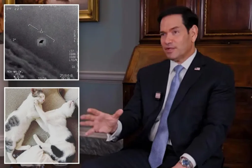 Marco Rubio talks about significant UFO sightings, his rivalry with Pete Hegseth's cat, and his reasons for avoiding the MAHA diet.
