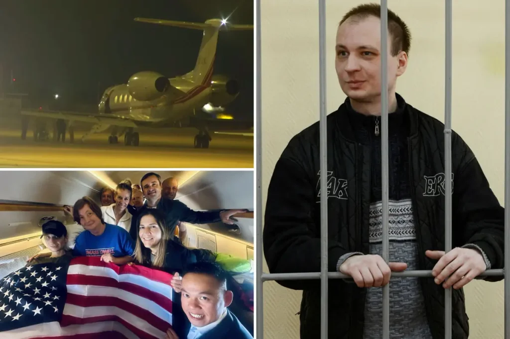 Marine veteran released after four years in Russian prison returns to the US for treatment following reported abuse