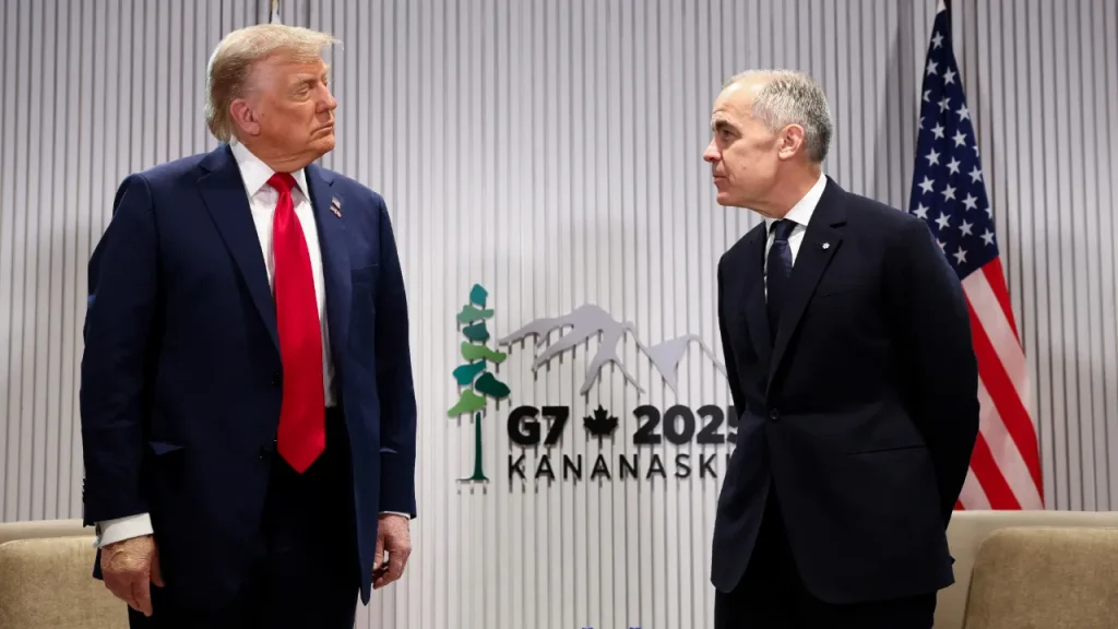 Mark Carney halts US trade discussions and reveals counter tariffs