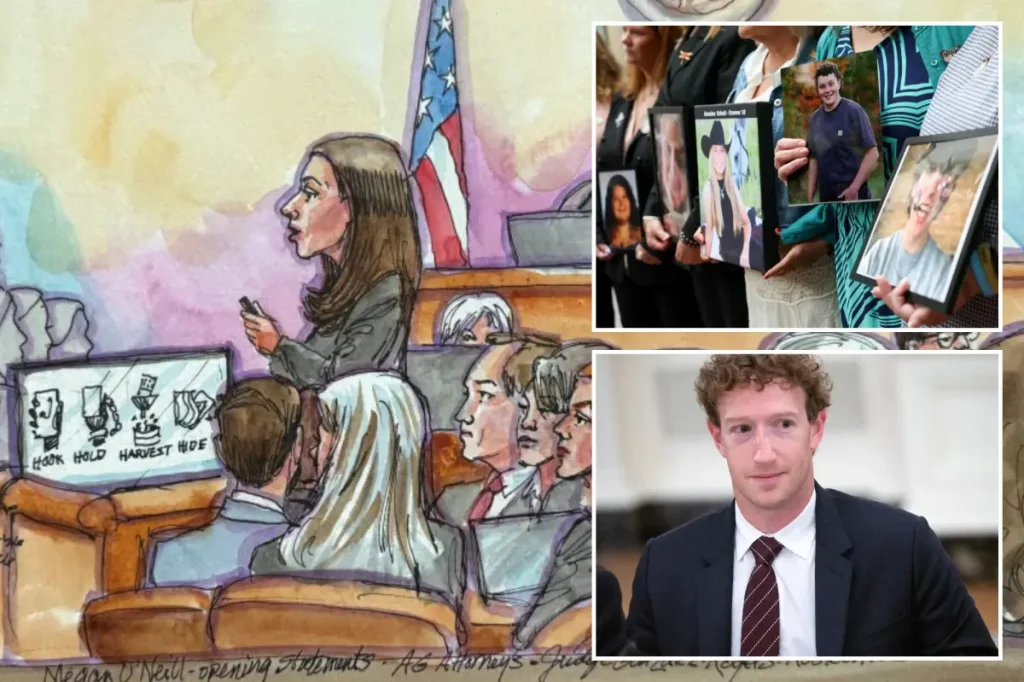 Meta sought to engage teenagers on Facebook and Instagram while misrepresenting health dangers, according to a prosecutor.