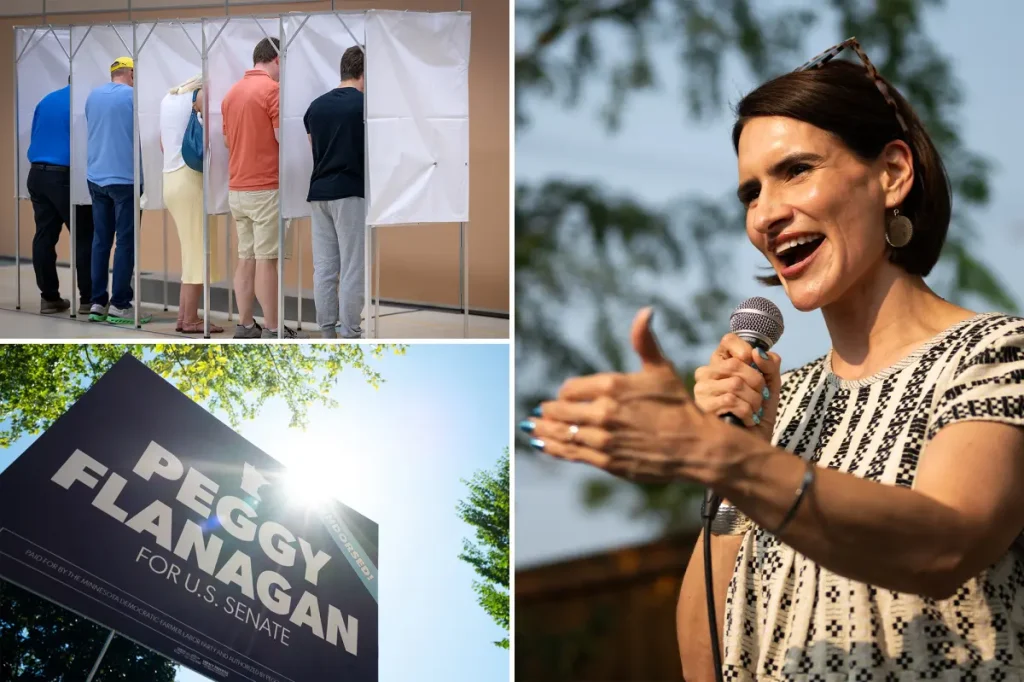 Peggy Flanagan, Tim Walz's deputy, defeats centrist Angie Craig to secure the Minnesota Democratic Senate seat.