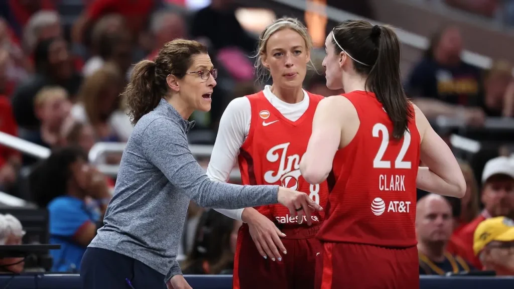 Sophie Cunningham and Caitlin Clark react to Fever coach Stephanie White's comments before the game