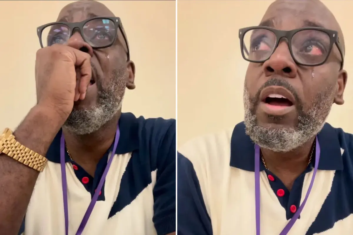 Teacher Darius Williams becomes emotional in class as his senior students find reading and writing challenging.