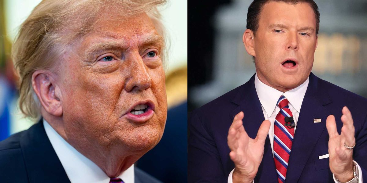 Trump asks Bret Baier to correct his Fox News staff regarding the Iran report, and Baier replies.