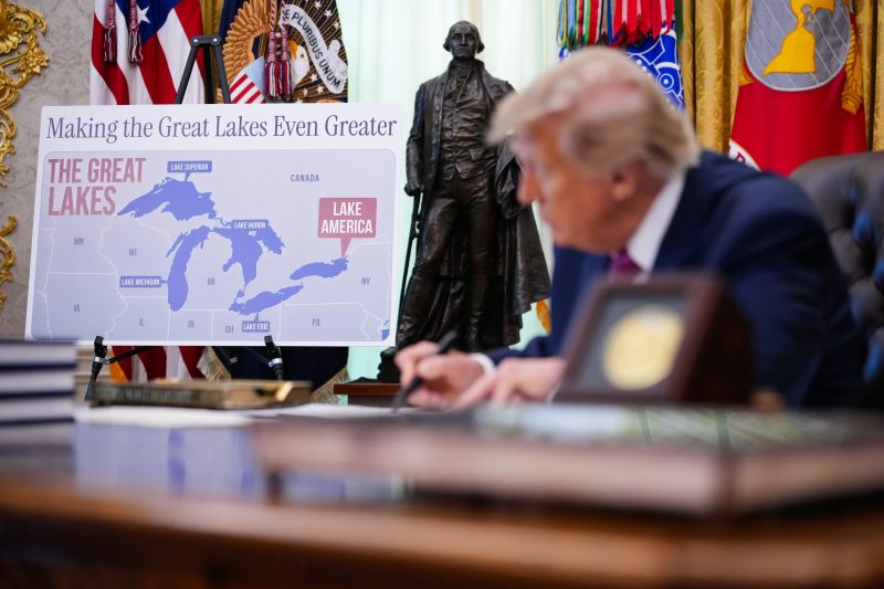 Trump changes the name of Lake Ontario to 'Lake America' starting right away
