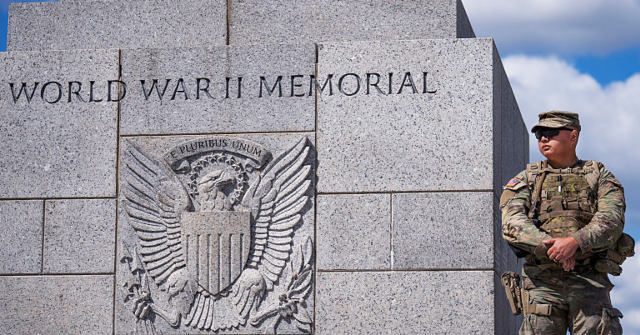 Trump questions the origins of the vandals at the World War II Memorial.