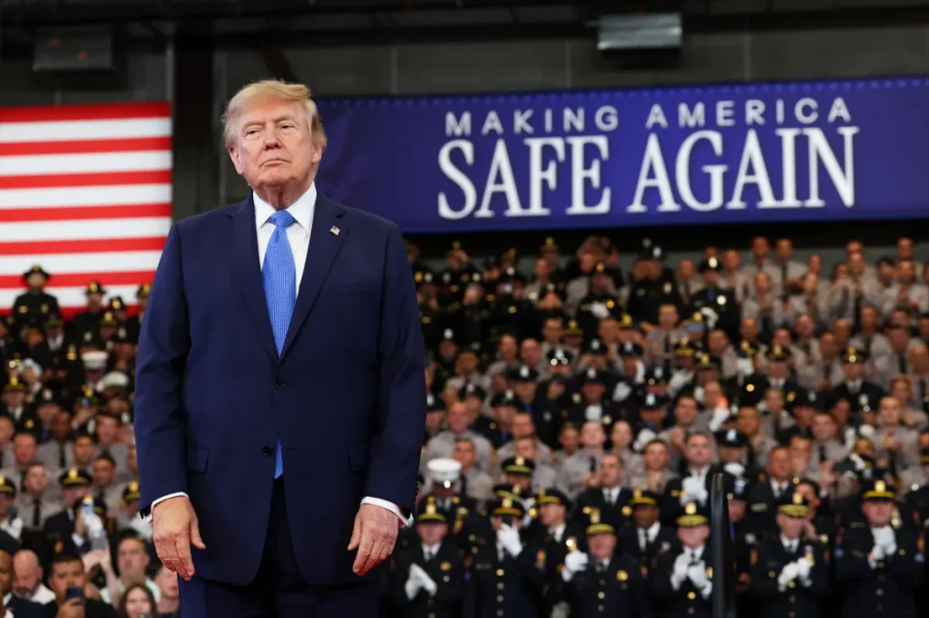 Trump reveals FBI crime report indicating a significant decline in violent crime