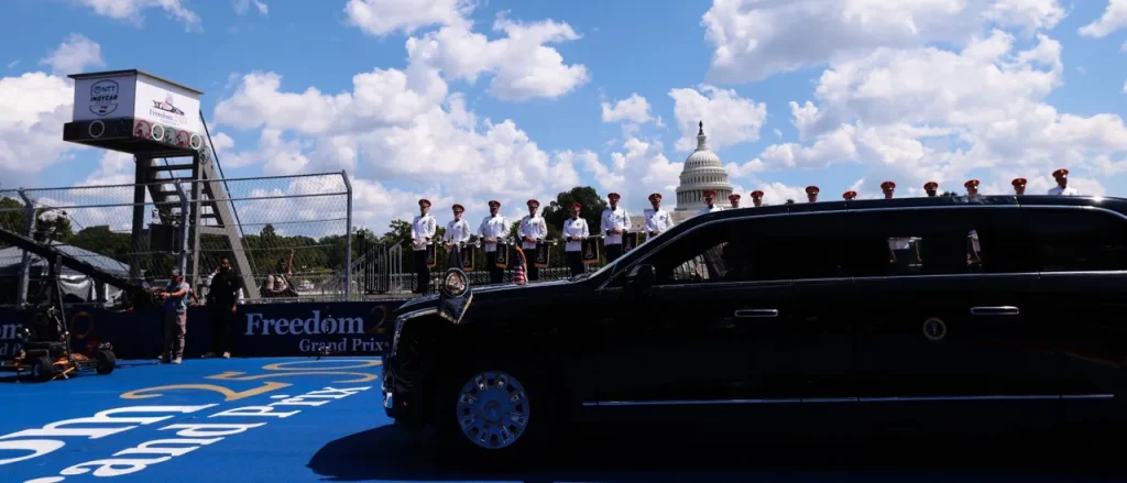 Trump Rides In &lsquo;The Beast&rsquo; At IndyCar&rsquo;s Freedom 250 Grand Prix