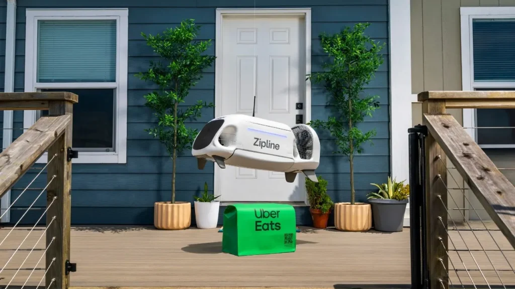 Uber Eats teams up with Zipline to start drone delivery in Dallas