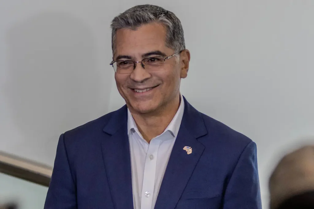Xavier Becerra's campaign website is outdated