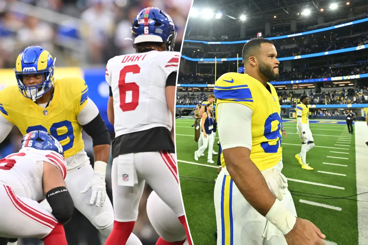 Aaron Donald successfully returns to the Rams in a 28-6 victory against the Giants