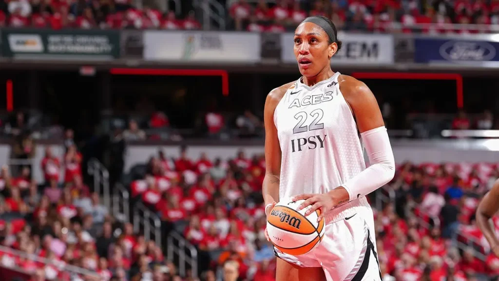 A'ja Wilson of the Aces receives a penalty for engaging with a Fever supporter, who was found to have violated no regulations.