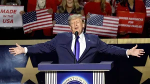 At the first midterm convention, at-risk GOP incumbents show support for Trump.