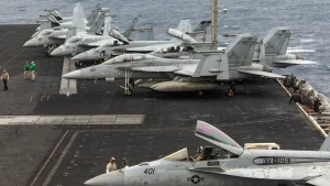 Aviators from the USS Dwight D. Eisenhower eject during landing, four sailors injured.