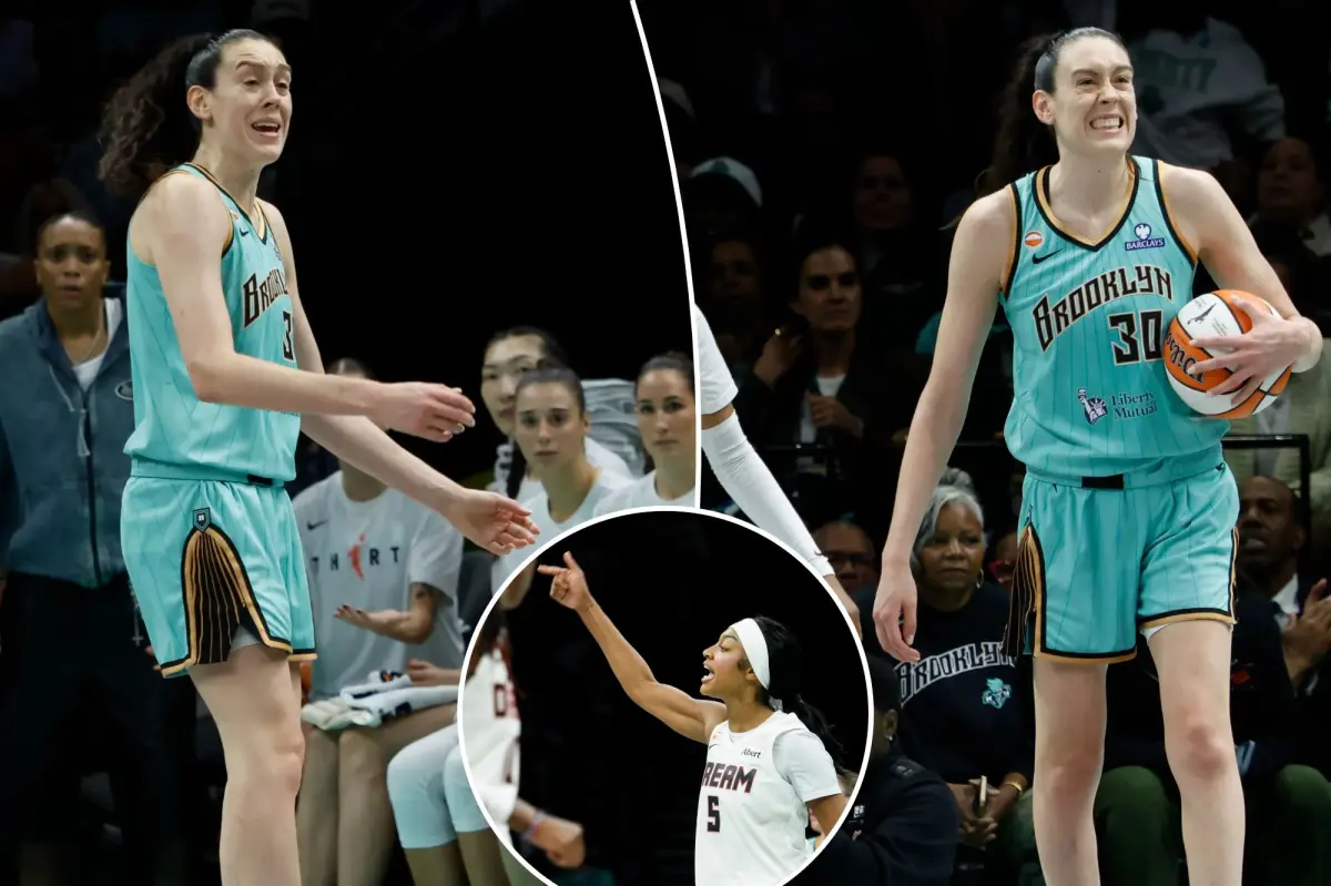 Breanna Stewart loses her temper after Angel Reese's no-call in the Liberty defeat