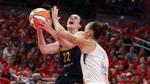 Caitlin Clark's technical foul triggers intense comeback as Fever escape elimination against Aces