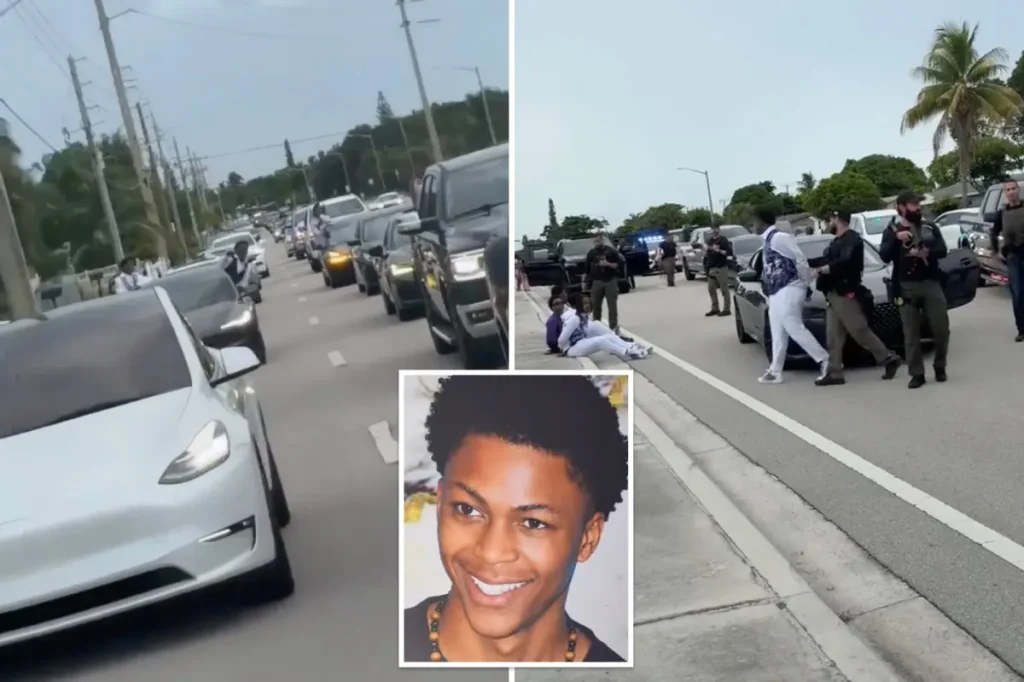 Chaos breaks out between police and mourners after Florida teen's funeral: 'We just left the cemetery!'