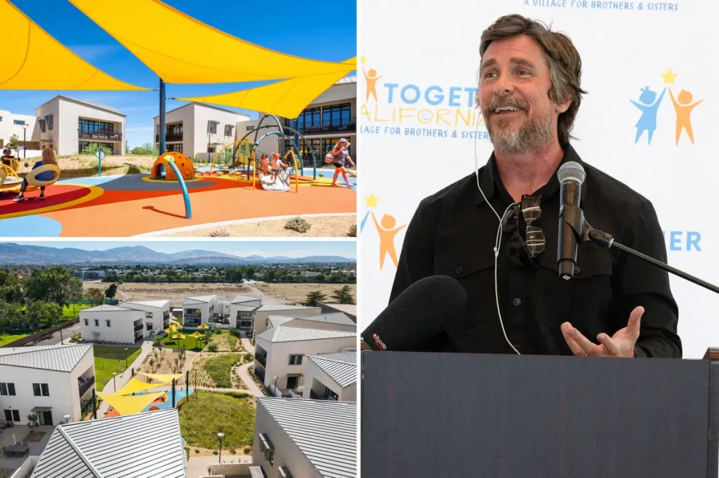 Christian Bale embodies Batman by creating a foster village in Palmdale, California
