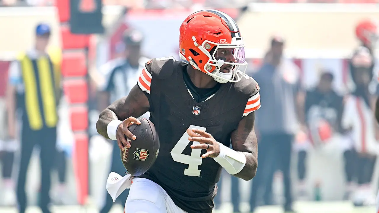 Deshaun Watson of the Browns might have quieted his critics by surpassing Baker Mayfield and a two-hour weather delay.