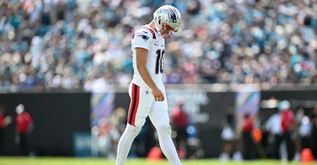 Drake Maye is turning into his biggest obstacle during a challenging beginning for the Patriots.