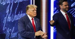 Full House Enthusiastically Cheers for Trump and Vance During Midterm Convention Finale