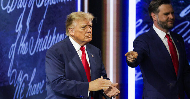 Full House Enthusiastically Cheers for Trump and Vance During Midterm Convention Finale