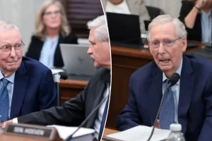 GOP senator attempts to guide quiet Mitch McConnell on his vote during farm bill discussion