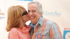 Henry Winkler's spouse claims the actor often overstates the size of his fish.