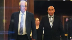 ICE officer Christian Castro enters a not guilty plea to federal charges.