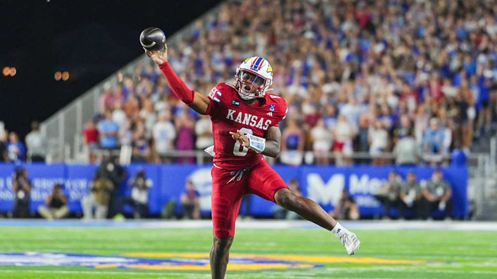 It's just the second week, but Kansas quarterback Isaiah Marshall may have made the throw of the year.