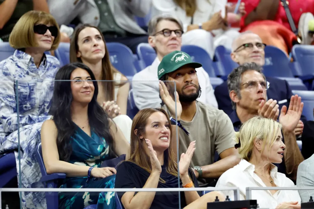 Jalen Brunson, the Knicks who won the NBA championship, and Ben Stiller enjoy the high-profile US Open semifinal.
