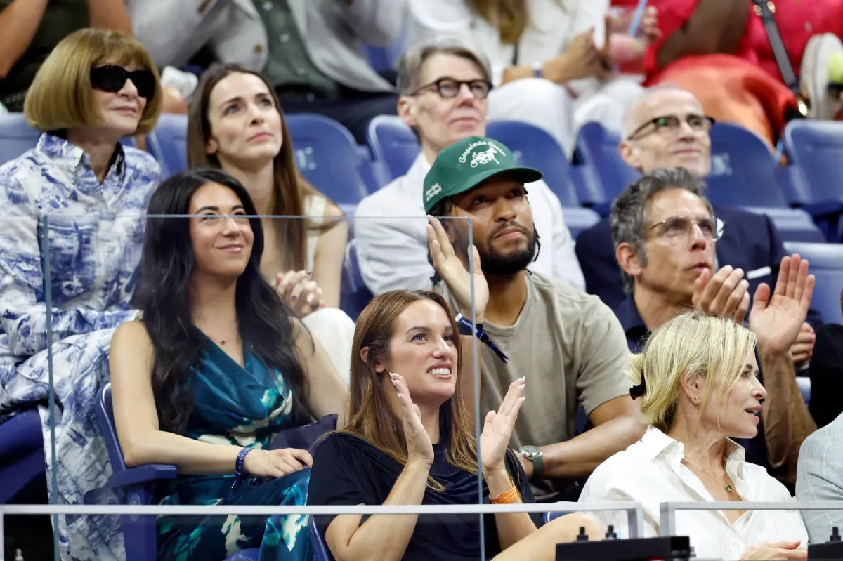 Jalen Brunson, the Knicks who won the NBA championship, and Ben Stiller enjoy the high-profile US Open semifinal.