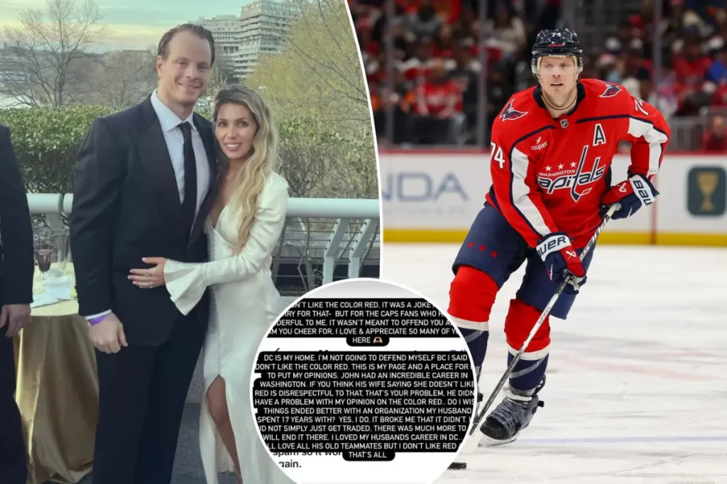 John Carlson's wife clashes with Capitals fans following trade: 'There's a lot more to consider'