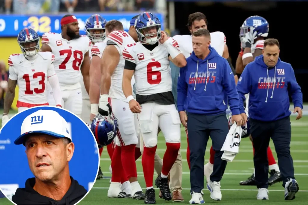 John Harbaugh indicates that 'everything is possible' as Jaxson Dart creates a gap at quarterback for the Giants.