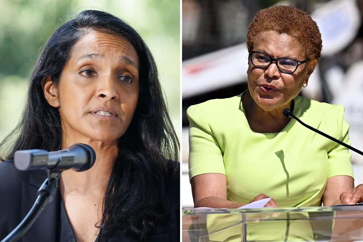 Karen Bass's supporters are concerned that she is struggling in the LA mayoral campaign: 'momentum is with Nithya'